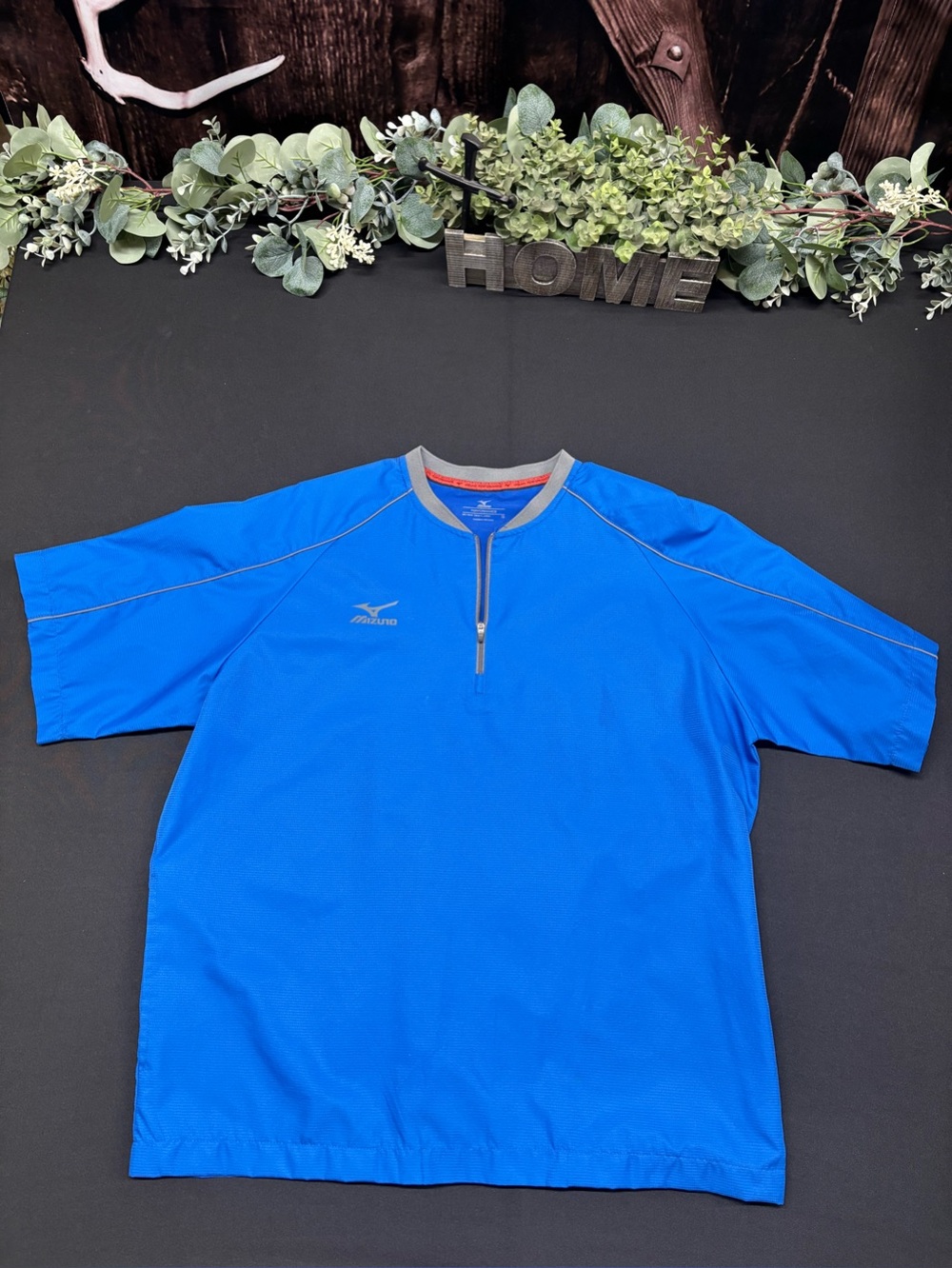 Mizuno Men’s Royal Blue Short-Sleeve Performance Shirt Jacket